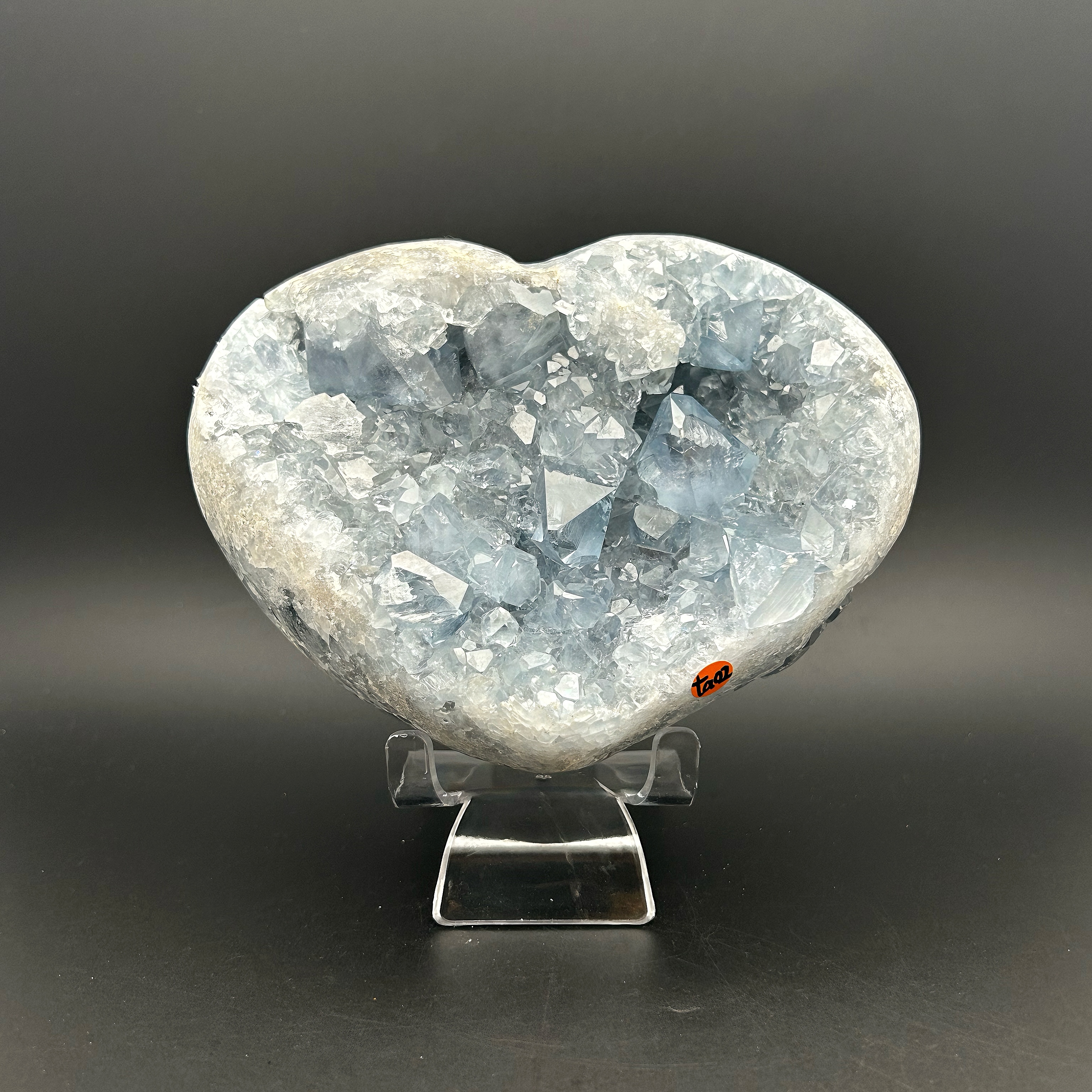 Natural Celestite Heart Raw Crystal Healing Stone-2 3