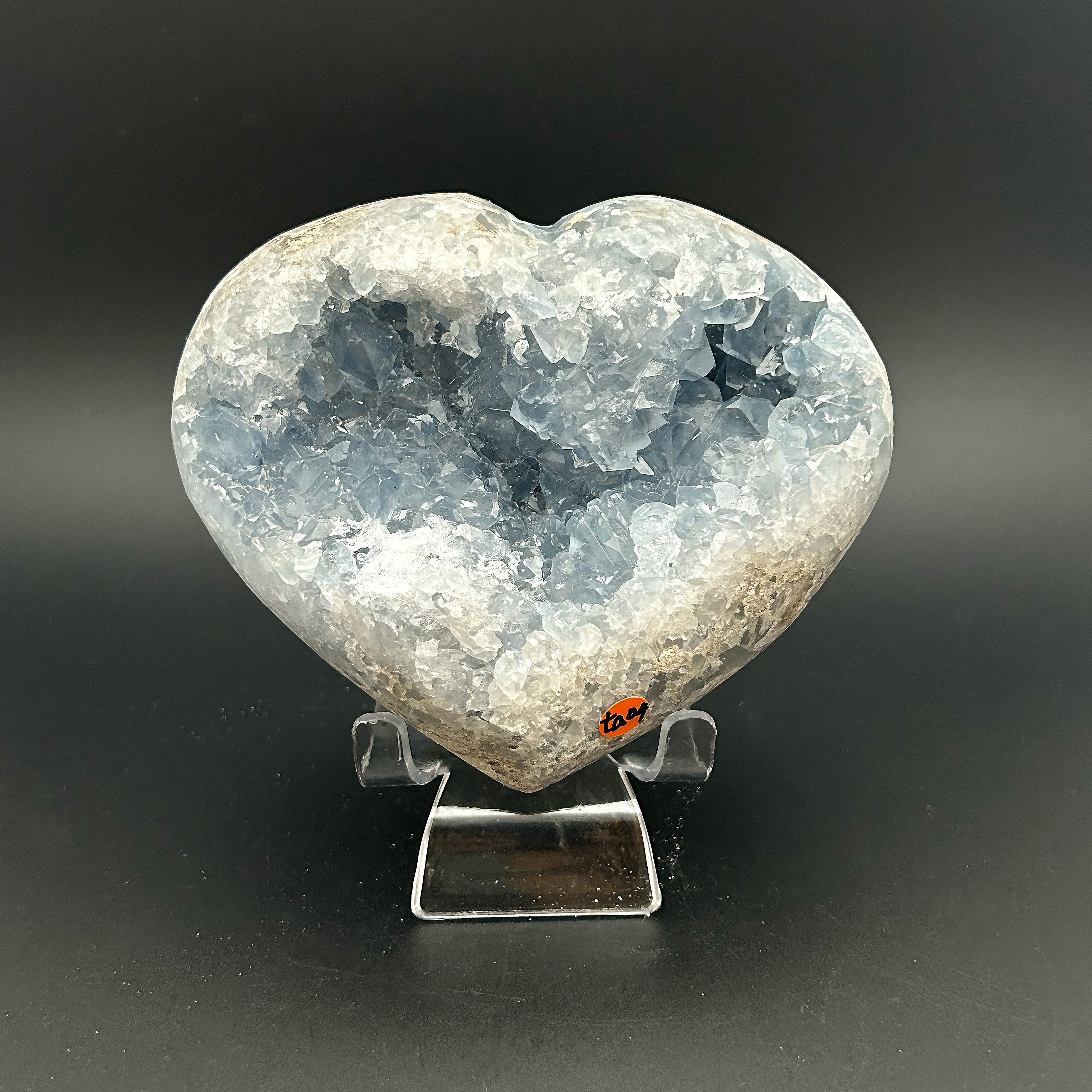Natural Celestite Heart Raw Crystal Healing Stone-4 3