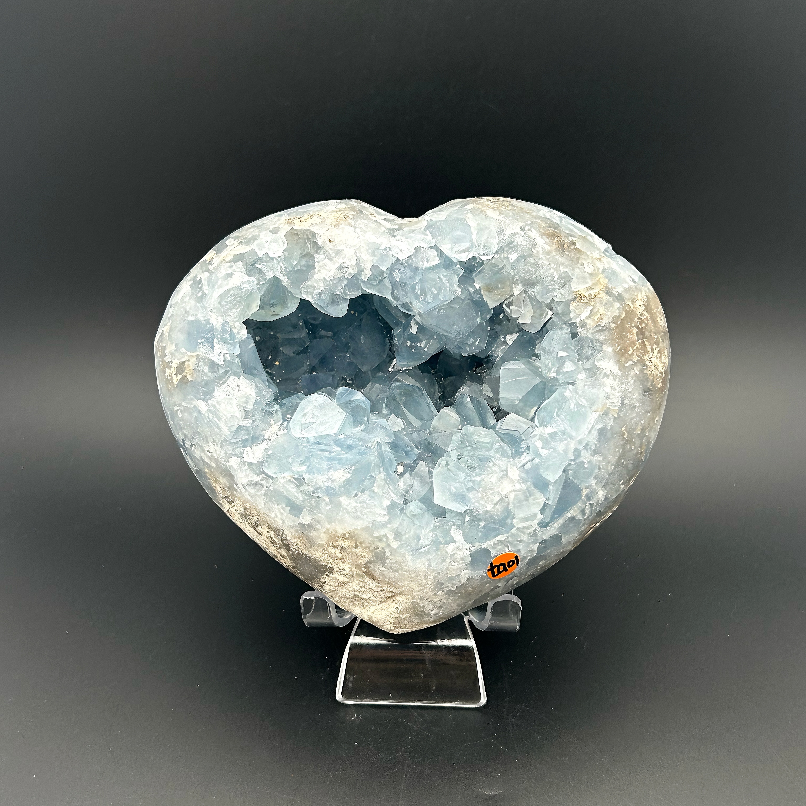 Natural Celestite Heart Raw Crystal Healing Stone-1 3