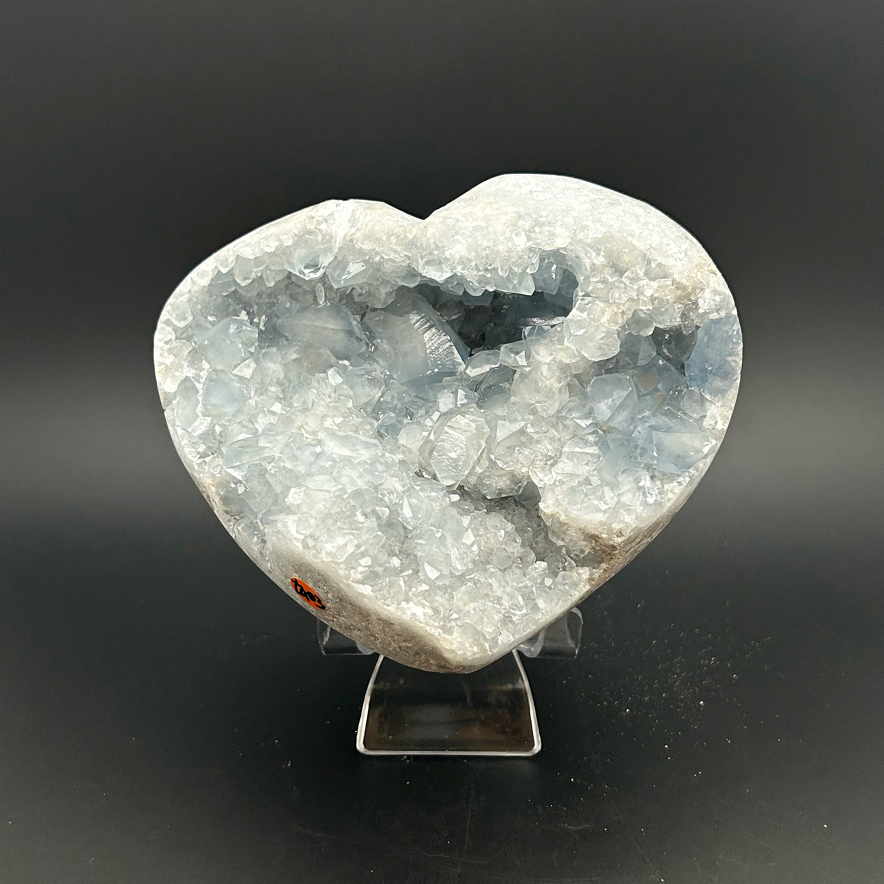 Natural Celestite Heart Raw Crystal Healing Stone-3 4