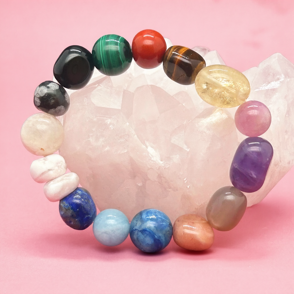 Vogue Custom Multi-Gemstone Chakra Harmony Bracelet