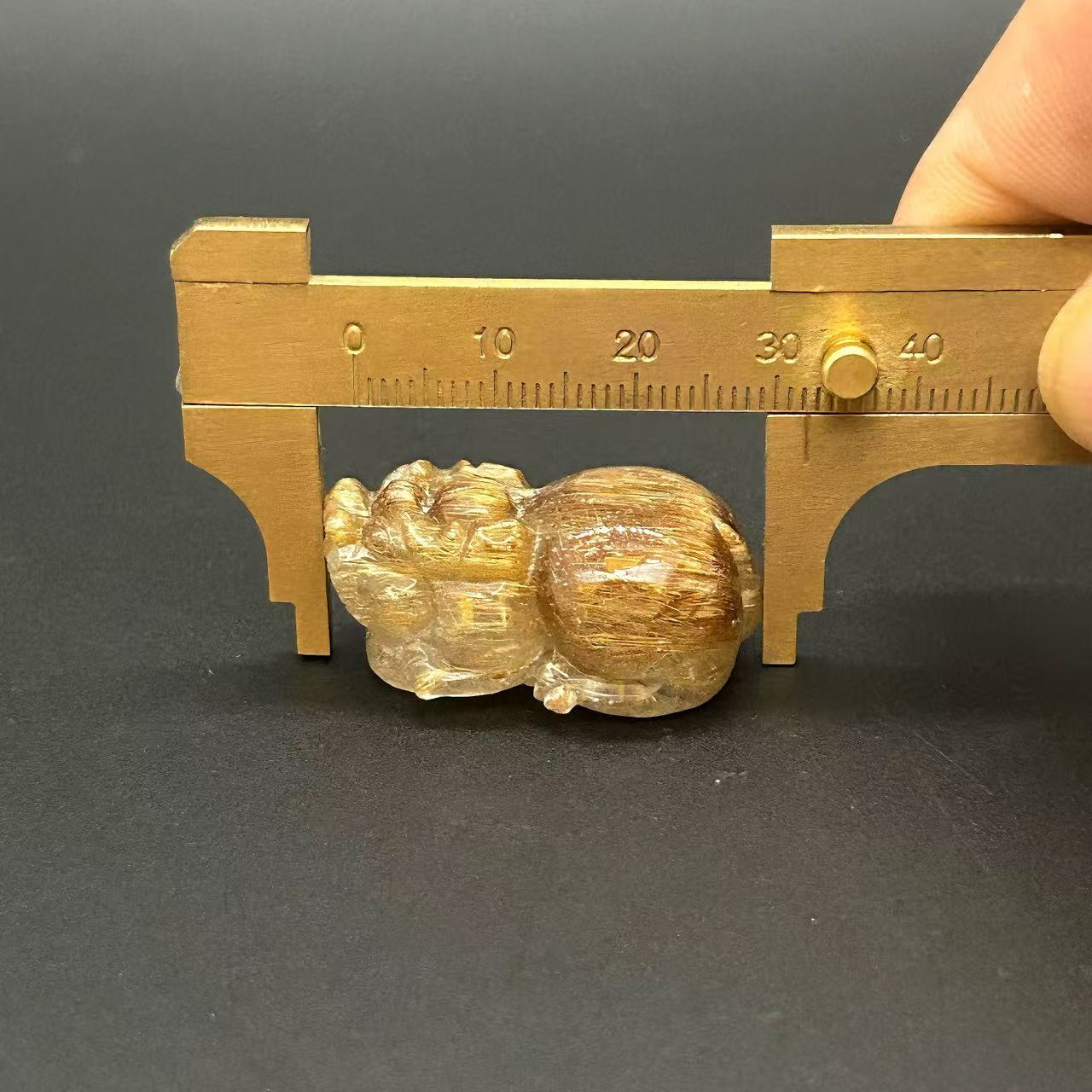 Golden Rutilated Quartz Pi Xiu Fortune Keeper-04 3