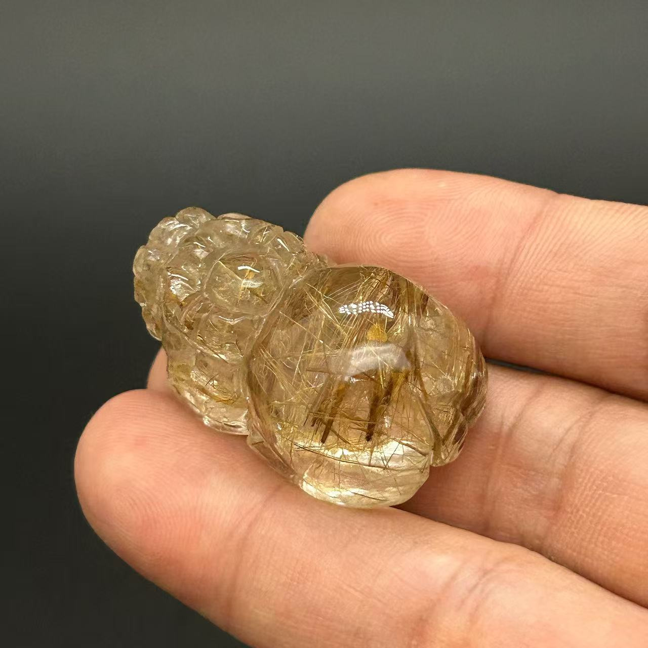 收藏級金髮晶貔貅擺件-05 5