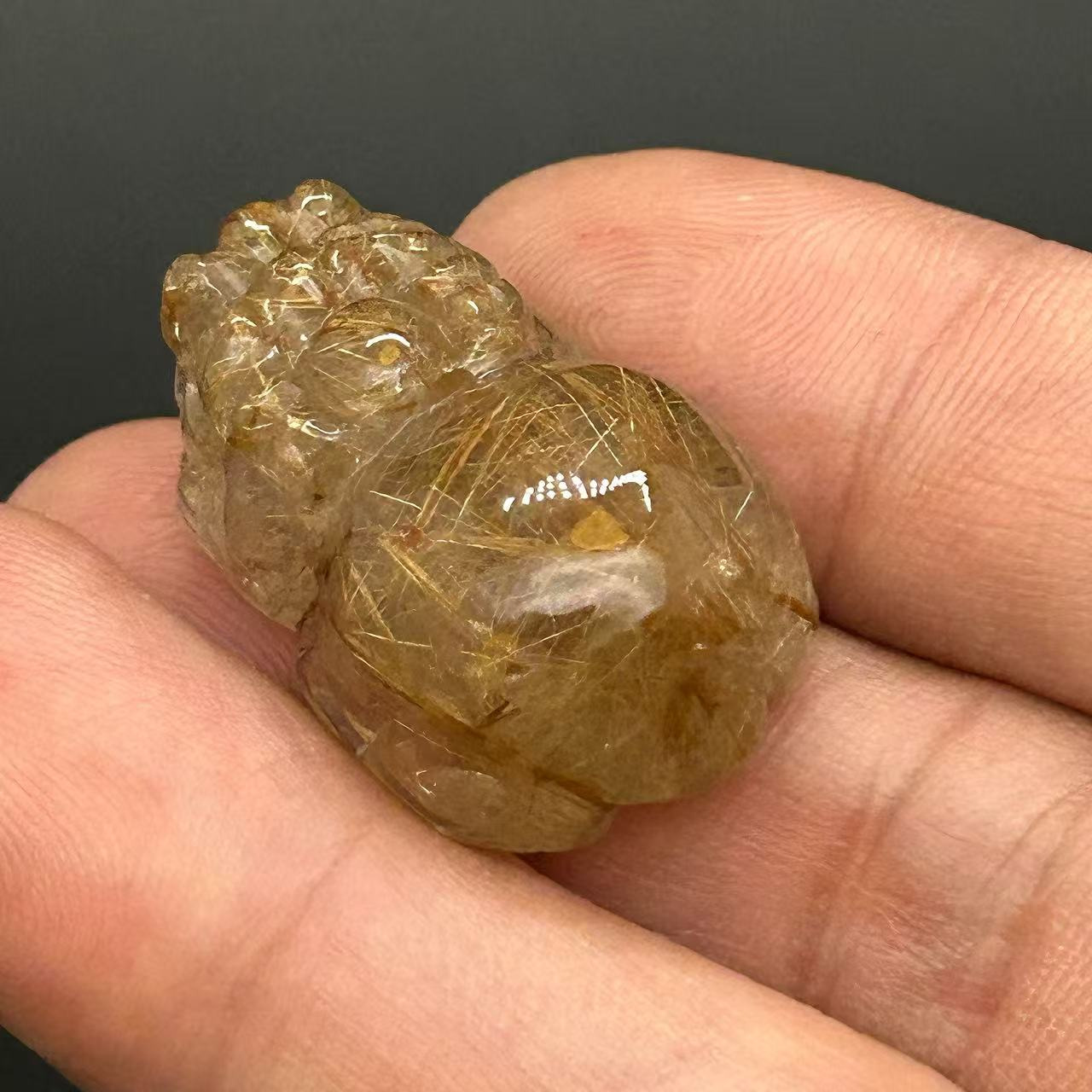 收藏級金髮晶貔貅擺件-08 4