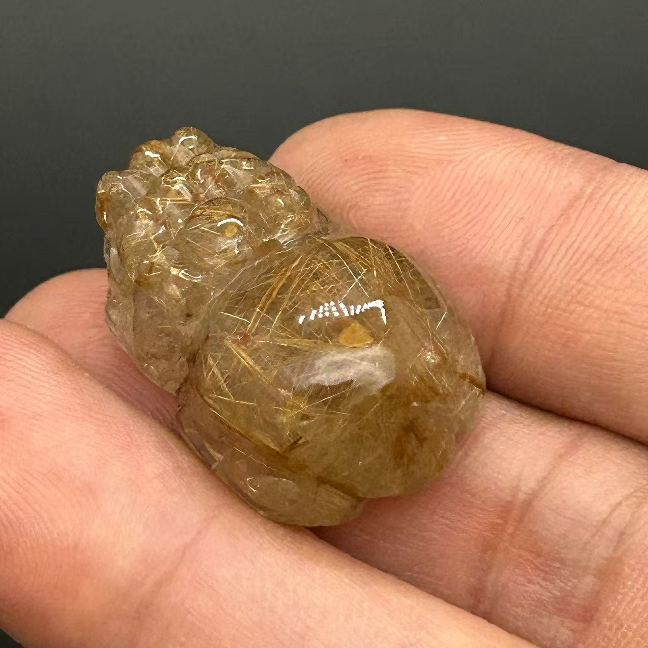 收藏級金髮晶貔貅擺件-09 5
