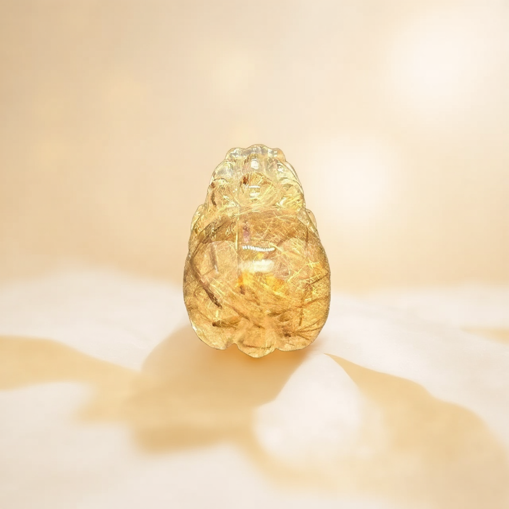 Golden Rutilated Quartz Pi Xiu Fortune Keeper-10 3