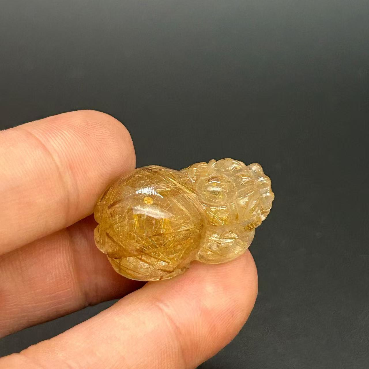 Golden Rutilated Quartz Pi Xiu Fortune Keeper-10 5