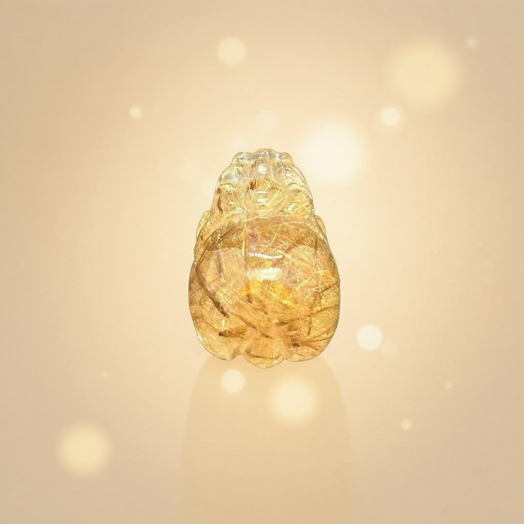 Golden Rutilated Quartz Pi Xiu Fortune Keeper-10 2