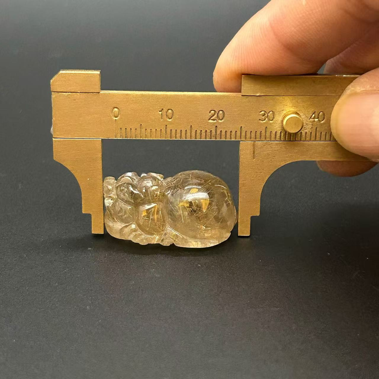 Golden Rutilated Quartz Pi Xiu Fortune Keeper-14 3